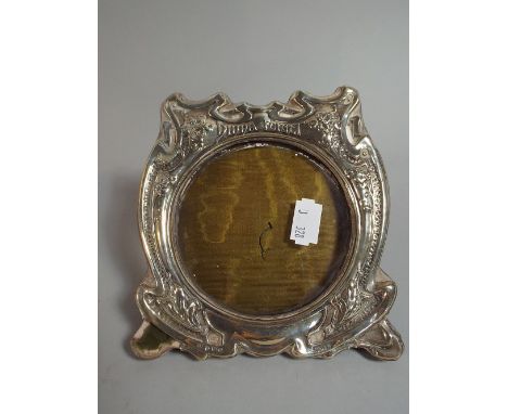 A Silver Easel Backed Photo Frame, Inscribed Dinna Forget, 15cm High 