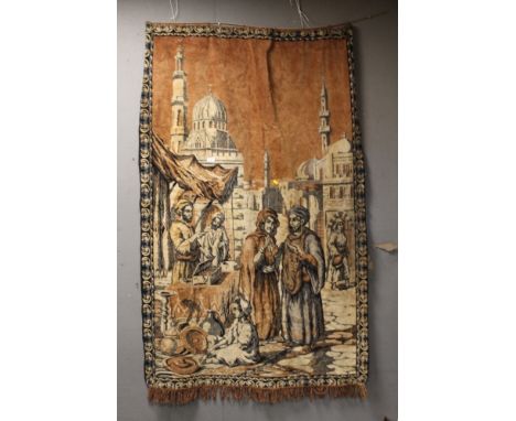 A LATE VICTORIAN TAPESTRY OF AN ISLAMIC SCENE 
