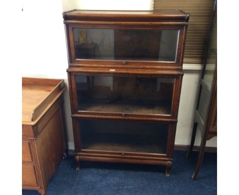 A GLOBE WERNICKE GLAZED STACKING UNIT