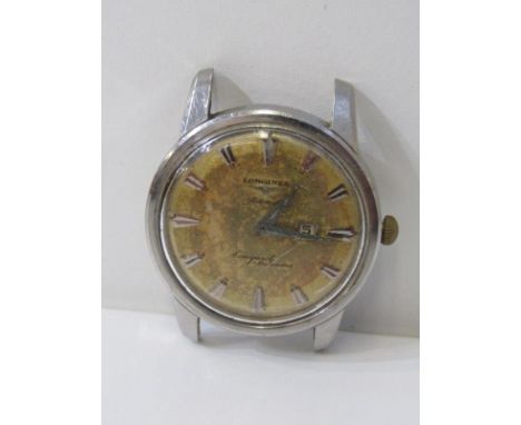 LONGINES WRIST WATCH, vintage Longines Conquest calendar wrist watch in stainless steel case  Lot 56: The face has discolorat