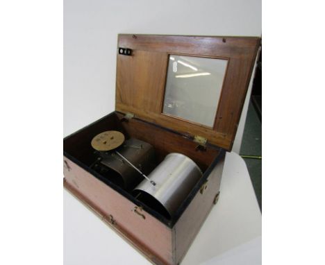 VINTAGE FIELD BAROGRAPH in fitted case, stamped "NCS" 