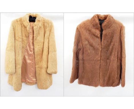 A coney fur coat and another (2)  Live Bidding: If you would like a condition report on this lot, please contact us at info@c