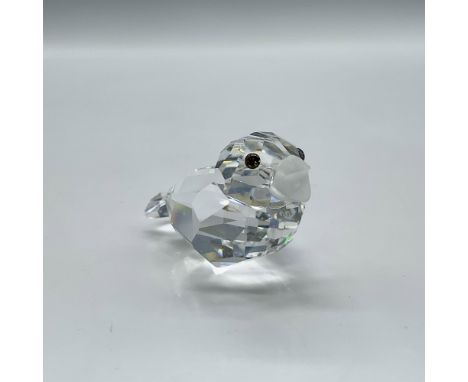Part of In the Summer Meadow collection this clear crystal figure has frosted beak and dark crystal eyes. Swarovski backstamp