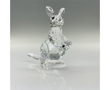 This Swarovski crystal mother kangaroo with joey was in the Rare Encounters group. The kangaroo is made from clear crystal, b