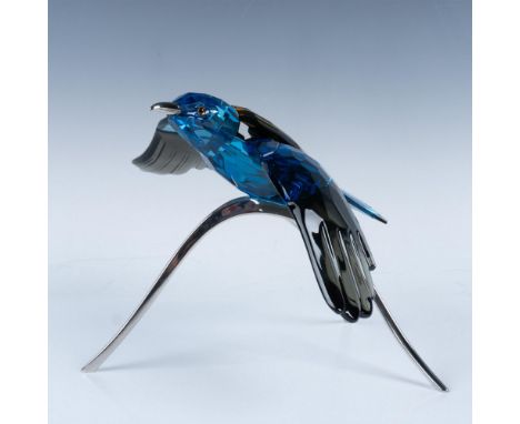 This Swarovski crystal Paradise Roller Bird was part of the Silver Lake collection. Made from blue turquoise and black diamon