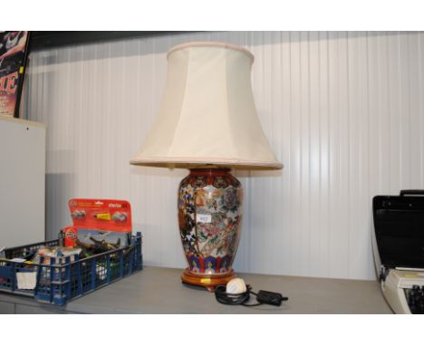 An Oriental style table lamp