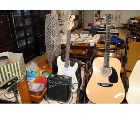 A Max Music electric guitar with Squire amplifier