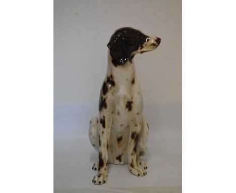 Lifesize Italian ceramic English Pointer 76cm high