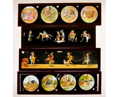 Collection of early 20th Century magic lantern slides