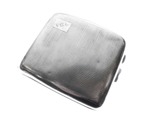 Edward VIII engine turned cigarette case, Birmingham 1936, 117g approx.