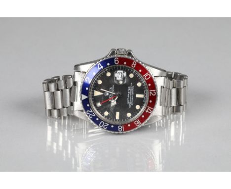 Stainless steel Rolex GMT-Master oyster perpetual superlative chronometer officially certified automatic gents wrist watch wi