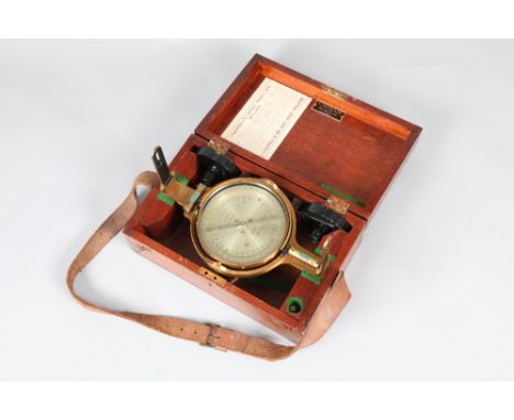 19th Century Joseph Casartelli and Sons Gimbel's compass, Mining dial patent set in a mahogany box
