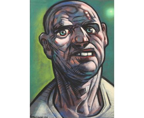 Peter Howson OBE (Scottish Contemporary born 1958)     ARRFramed Pastel, signed, dated 2006 'Head series'61cm x 43cm