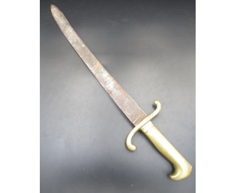 Imperial German 1871 pattern Faschinenmesser, missing original scabbard. With light age-related wear to blade and small areas