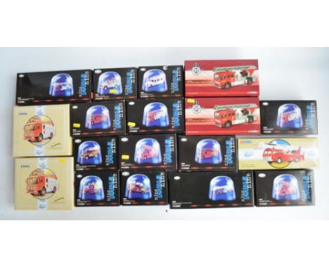 Eighteen diecast fire and emergency vehicles from Corgi to include 15x 1/50 scale 'Nine Double Nine' limited editions (some r