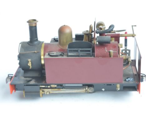 32mm G gauge manual control outdoor metal narrow 0-4-0 model steam locomotive from Accucraft Trains, A/F. L31xW11.5xH15.5cm 