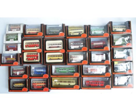 Twenty seven boxed 1/76 scale diecast bus models and model sets from EFE. Contents appear un-displayed/mint, boxes generally 