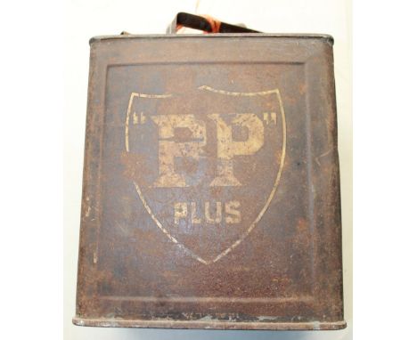 BP Plus oil can, with spout H33cm 