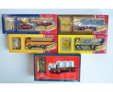 Five 1/50 scale diecast limited edition commercial vehicle model sets from Corgi to include Passage of Time series 24503 Walt