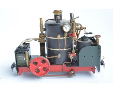 32mm G gauge outdoor metal narrow 0-4-0 steam engine from Regner, A/F. L25xW10.5xH16.5cm 