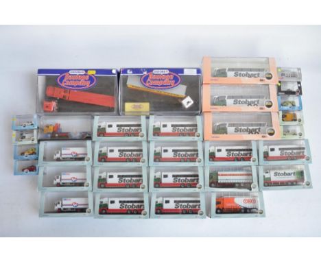 Thirty one boxed 1/76 scale (OO gauge) vehicle models from Oxford Diecast to include 9x Eddie Stobart Scania Highline Horsebo