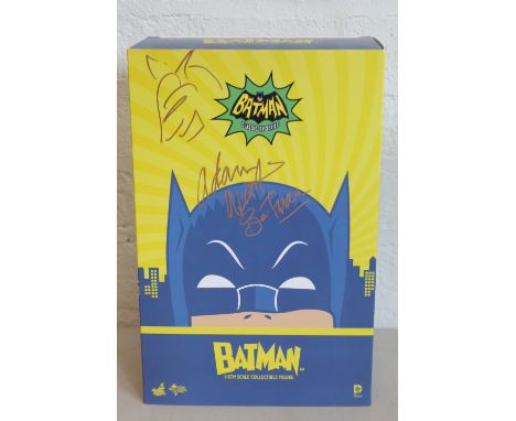 BATMAN - DC COMICS - a boxed 2014 Hot Toys Limited Batman Classic TV Series 1:6 scale collectable 1966 Batman figure signed a