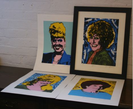 CORONATION STREET - DAVID KNOPOV - 4 limited edition pop art prints signed in pencil by David Knopov (Perfectly Frank) featur