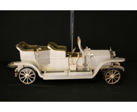 ROLLS ROYCE - a handmade wooden replica of a vintage 1907 Silver Ghost Rolls Royce.