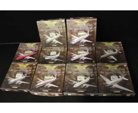 CORGI AEROPLANES/AIRPLANES - CLASSIC PROPLINERS - a selection of 10 packaged The Aviation Archive Classic Propliners Corgi 1: