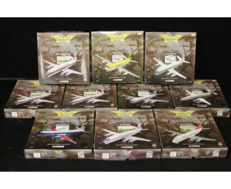 CORGI AEROPLANES/AIRPLANES - CLASSIC PROPLINERS - a selection of 10 packaged The Aviation Archive Classic Propliners Corgi Vi