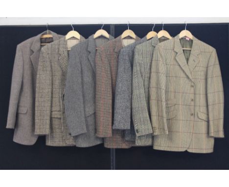 MEN'S JACKETS - 7 men's suit jackets to include the makes John G Hardy, Christian Dior, Magee, Donegal Tweed, Daks and Harris