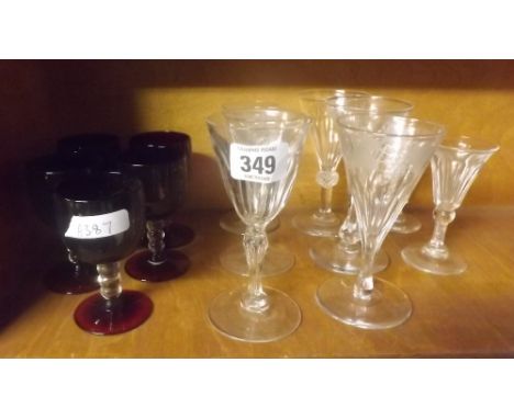 SHELF OF SHERRY / PORT GLASSES