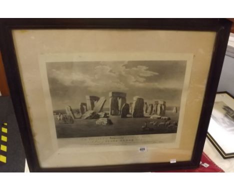 OLD F/G PRINT OF STONE HENGE