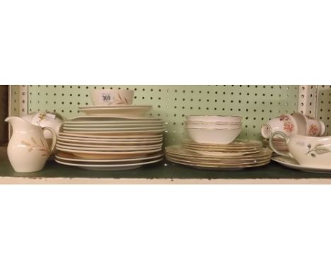 SHELF OF COLCLOUGH DINNER &amp; TEA WARE,WEDGWOOD &amp; ROYAL DOULTON PIECES