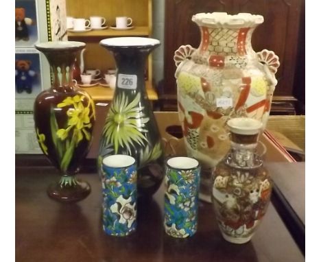 SHELF OF VARIOUS VASES