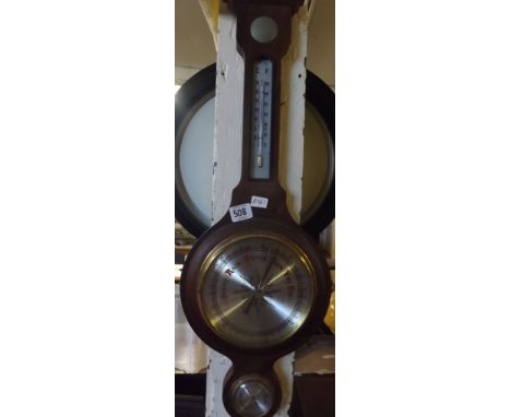 MODERN BANJO STYLE BAROMETER &amp; THERMOMETER