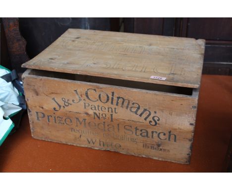 A vintage J&amp;J Colmans food crate