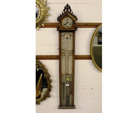 A Victorian oak cased Admiral Fitzroy barometer