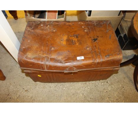 A tin trunk