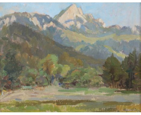 Köhler, AugustStuttgart 1881 - 1964 ebenda. "Der Wendelstein bei Fischbach", unten rechts sign. und dat. 1958, verso handschr
