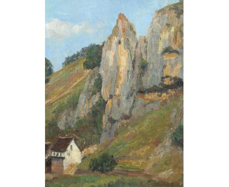 Daimler, EliseStuttgart 1875 - 1956, Malerin, Stud. an den Akad. Stuttgart und Paris. "Seeburger Tal", mit Blick auf die Mühl