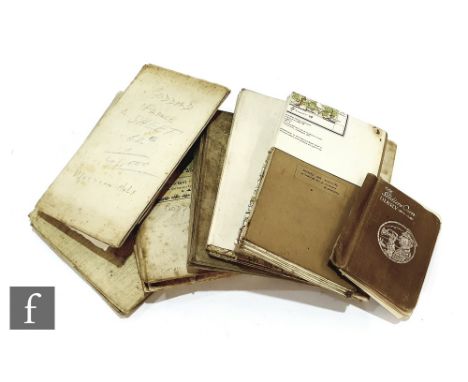 A collection of First World War French linen fold maps, the outer cases penciled Goddard France, a small printed program of a