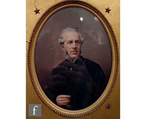 UNKNOWN (19TH CENTURY) - A hand tinted photograph of Howard Elkington of Mold Flintshire, in decorative gilt frame, 21cm x 16