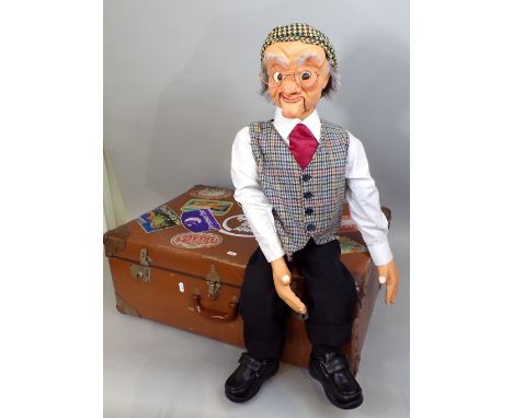 'Grumpy Old Git Inside' ventriloquist dummy, with props