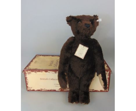 A Steiff British Collectors 1907 replica bear, 1992 edition, with certificate and number 01609, limited edition of 3000, 60cm