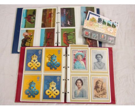 Six blank address FDC's, a Royal Mail Mint stamp collection, an album containing a large quantity of PHQ cards and a further 