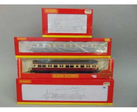 Hornby railway 00 gauge engines and rolling stock including R3109 GWR Class 61XX engine, R3104/J94 'Norman' Locomotive, R4099
