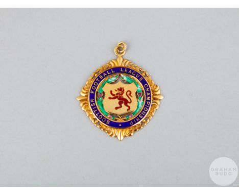 Jock Stein, 9ct gold and enamel 1976-77 League Championship winners medal the obverse inscribed SCOTTISH FOOTBALL LEAGUE CHAM