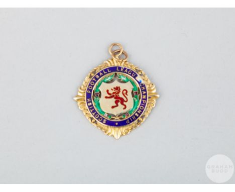 James Forrest 9ct gold and enamel First Division League Champions Winners medal, 1963-64 the obverse inscribed SCOTTISH FOOTB