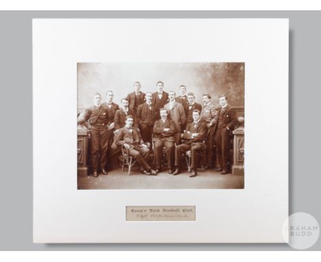 Hugh Smith sepia-toned Queen's Park First Team line up photograph, 1895-96 image 10 x 13in., mounted, unframed   Provenance:&